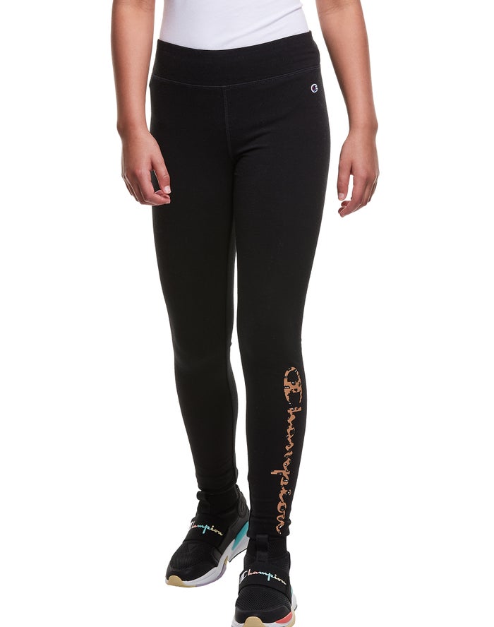 Leggings Champion Niña - Leopard Print ( Negras ) 7560419-VW